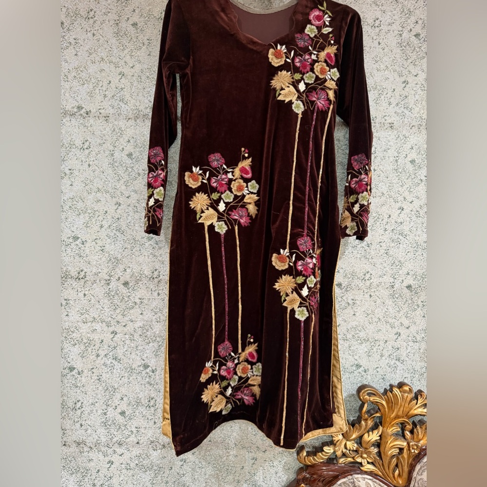 Indian Pakistani 2 pieces velvet suit